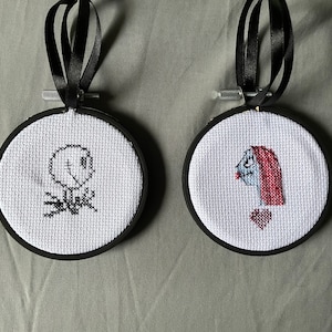 Jack and Sally ornament set