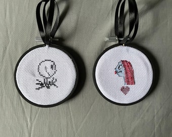 Jack and Sally ornament set