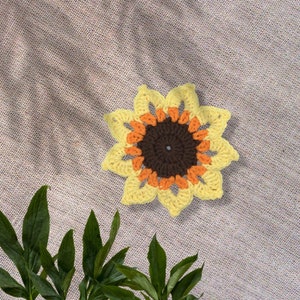 Sunflower Crochet coasters set