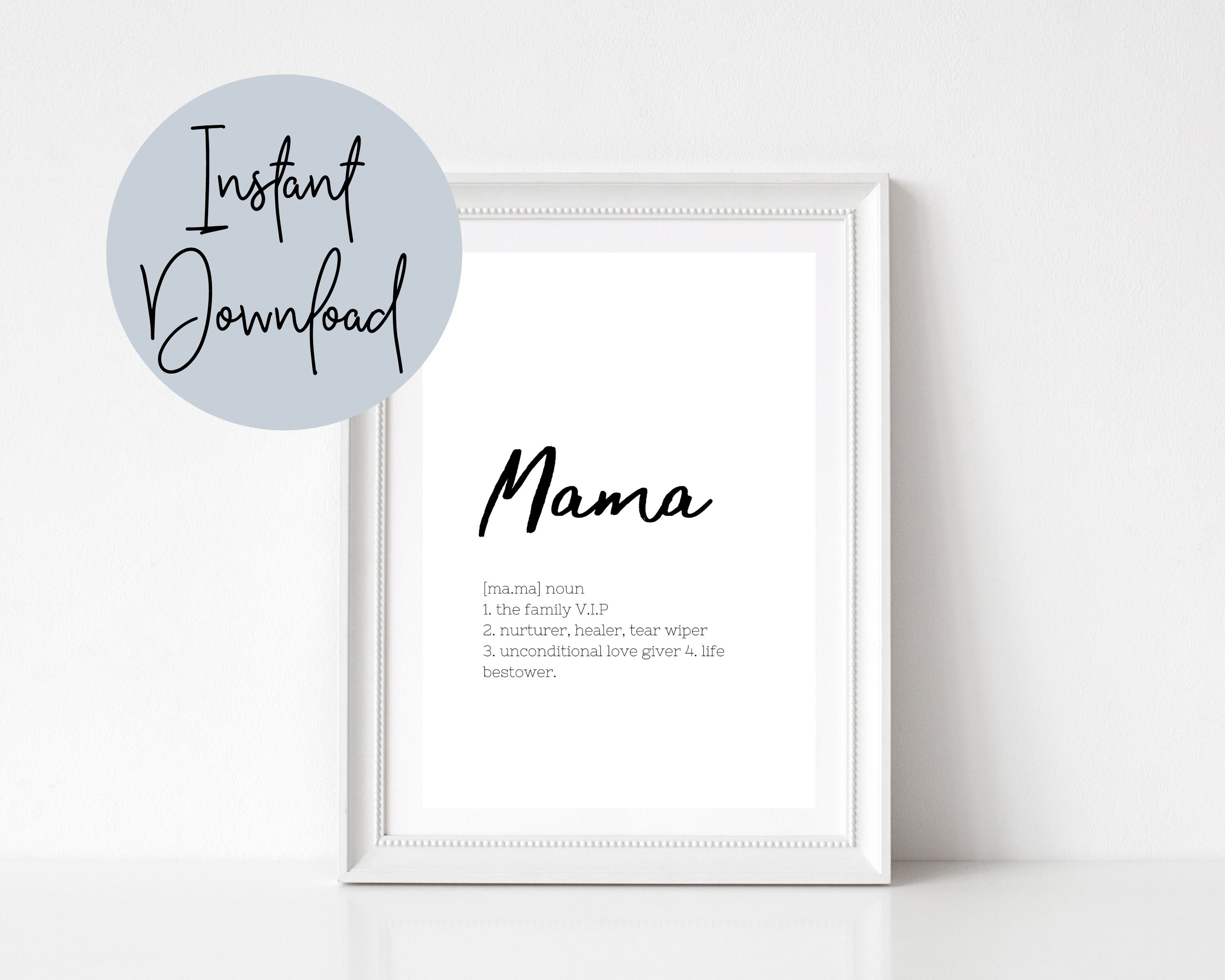 Mama Definition Printable Dictionary Style Wall Art Etsy UK