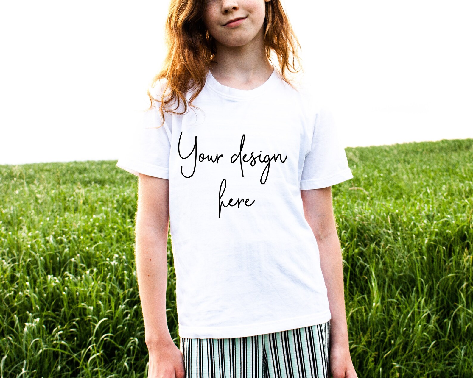 Download White T Shirt Mock Up Image Bundle Blank Tee Model Kids | Etsy
