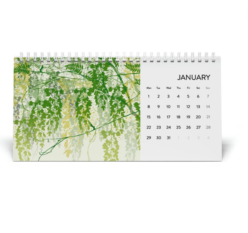 The 2024 Japanese Floral Art Calendar, Illuistration, Four Seasons