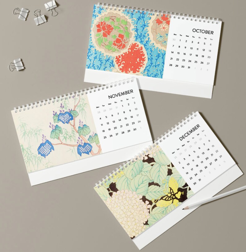 Traditional Japanese Motifs: 2024 Desk Calendar, Retro Japanese ...