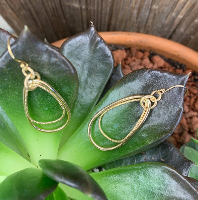 Gold filled double teardrops