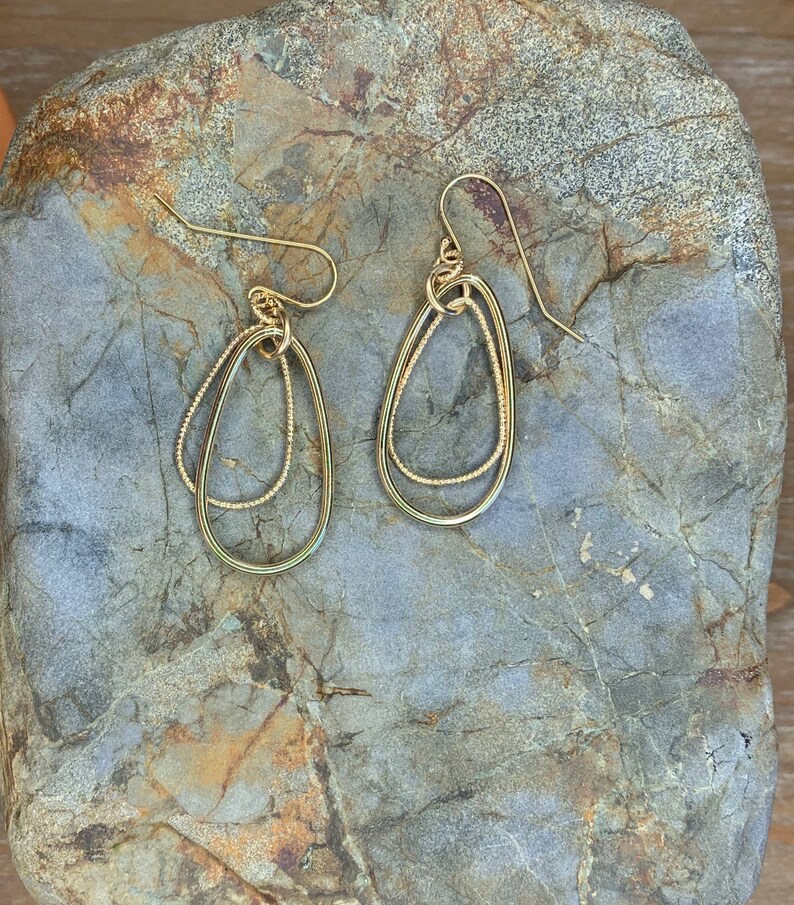 Gold filled double teardrops