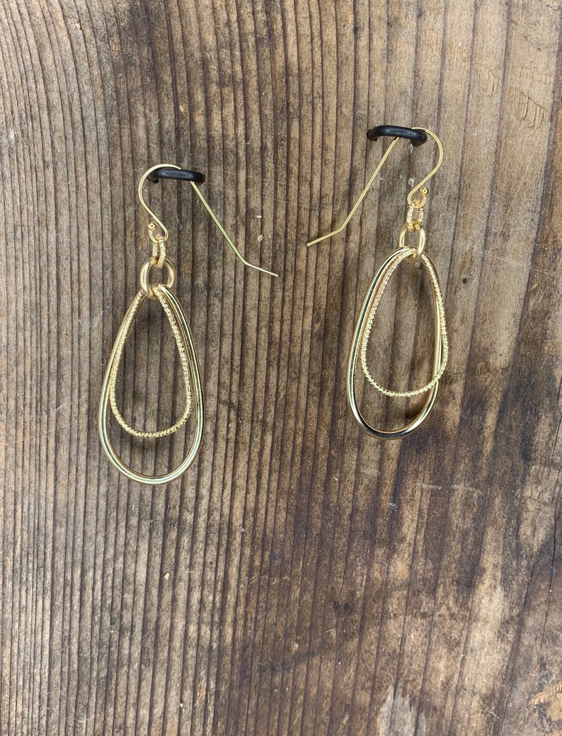 Gold filled double teardrops
