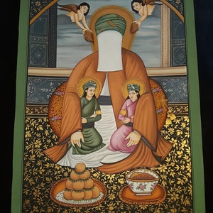 Calligrafia islamica in miniatura Arte della parete Decorazioni per la casa araba Pittura ad acquerello Idea regalo Pannello da parete Carta fatta a mano da collezione religiosa
