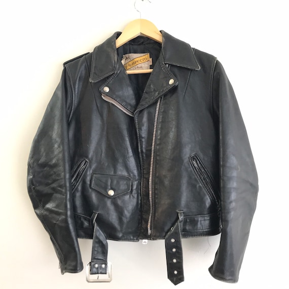 Rare 70’s Vintage Schott NYC Perfecto Leather Motorcy… - Gem