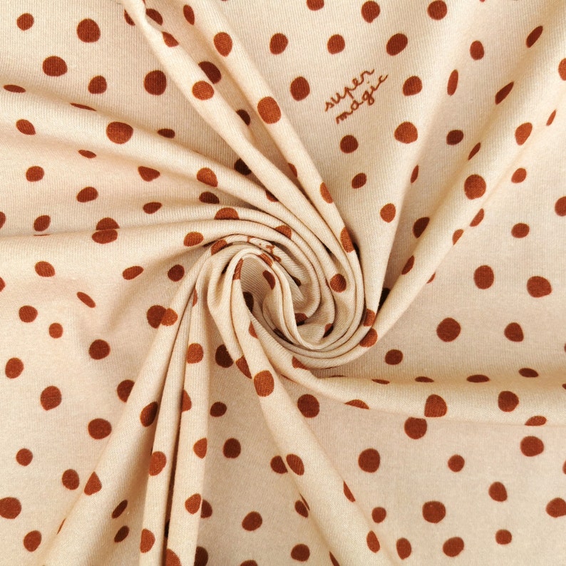 DOTS COTTON FABRIC Jersey Organic Cotton Irregular Dots Etsy
