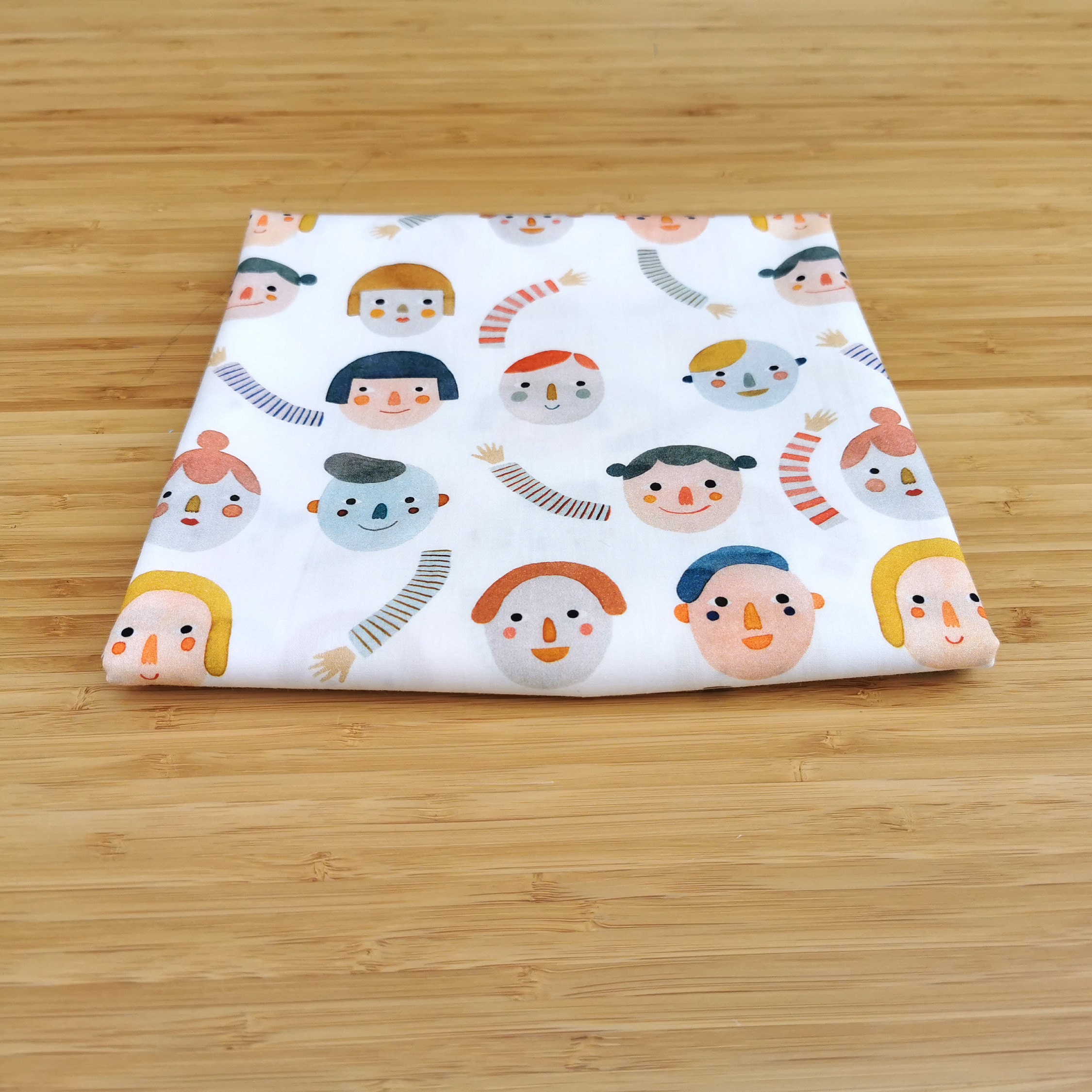 FUNNY COTTON FABRIC Funny Face Watercolor Printed Fabric - Etsy Singapore