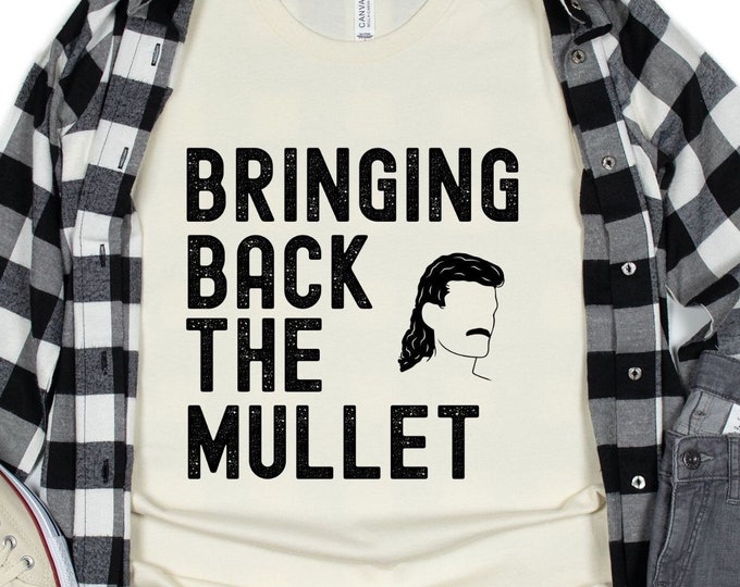 Funny Shirt for Guy, Guy with Mullet Shirt, Funny 80's Shirt, Retro Shirt, Shirt for Someone with a Mullet