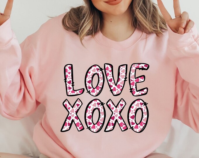 Valentine's Day Sweatshirt, Love XOXO shirt, Matching Valentines Shirts, Mommy and Me shirts, Women's Valentine shirt, Girls Valentine Tee