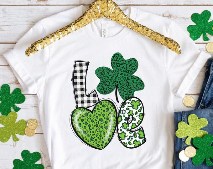 Lucky Vibes St Patricks Day Shirt Women Saint Patricks Day Shirts Cute St Paddys Day Shirt St Patrick Day Shirt four leaf clover shirt green