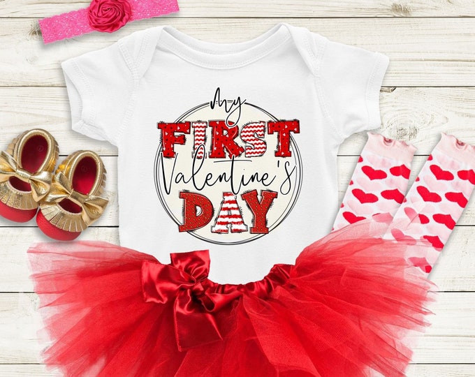 Baby Valentine Shirt, Baby First Valentine, Valentine Tees, girls valentines day shirt, 1st Valentine, Cute Valentine Shirts for kids,