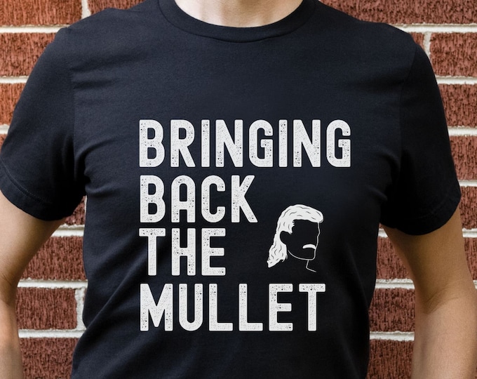Funny Shirt for Guy, Guy with Mullet Shirt, Funny 80's Shirt, Retro 80's Mullet Shirt, Shirt for Someone with Mullet