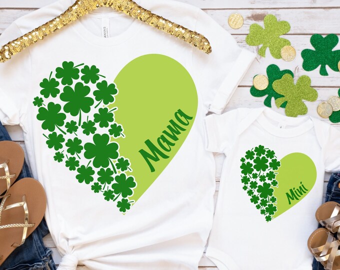 Mommy and Me St Patricks Day Shirts, Lucky Mama Sweatshirt, Mommy and Me Outfit, Mama Kid Shirt, St Paddys Toddler shirt, Lucky Shirt