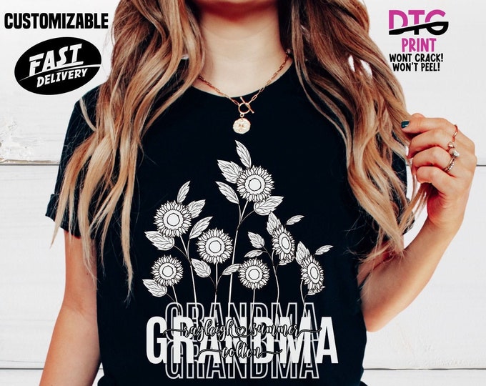 Personalized Mother's Day T-Shirt for Grandmother shirt for Mothers Day Gift for Grandma Gift Custom Mothers Day Shirt for Nana Grandma Tee