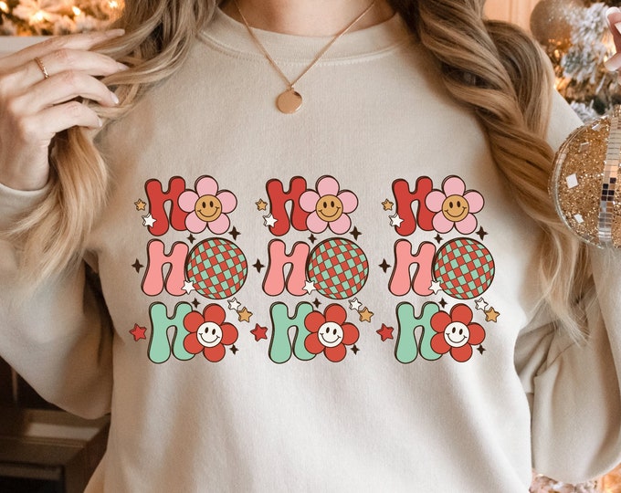 Retro Christmas shirt, Christmas sweatshirt, Christmas party shirt, Women's holiday shirt, Women's Christmas top, Xmas shirt, Holiday shirt