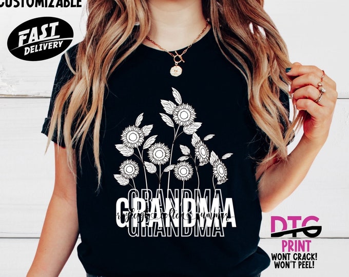 Personalized Mother's Day T-Shirt for Grandmother shirt for Mothers Day Gift for Grandma Gift Custom Mothers Day Shirt for Nana Grandma Tee
