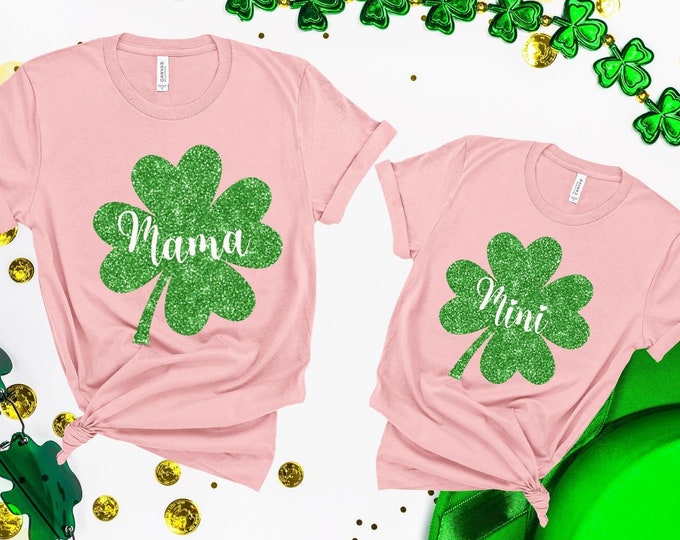 Mommy and Me St Patricks Day Shirts, Lucky Mama Sweatshirt, Mommy and Me Outfit, Mama Kid Shirt, St Paddys Toddler shirt, Lucky Shirt