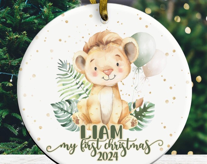 Personalized Baby's First Christmas Ornament 2024 New Baby Gift Baby Shower 1st Christmas Gift Baby Keepsake Ornament Custom Name Ornament
