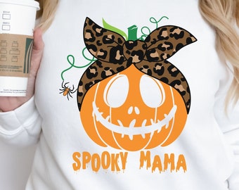 Spooky mama sweatshirt, mom sweatshirt, shirt for girl, Halloween shirt for mom, funny mom shirt, funny Halloween shirt