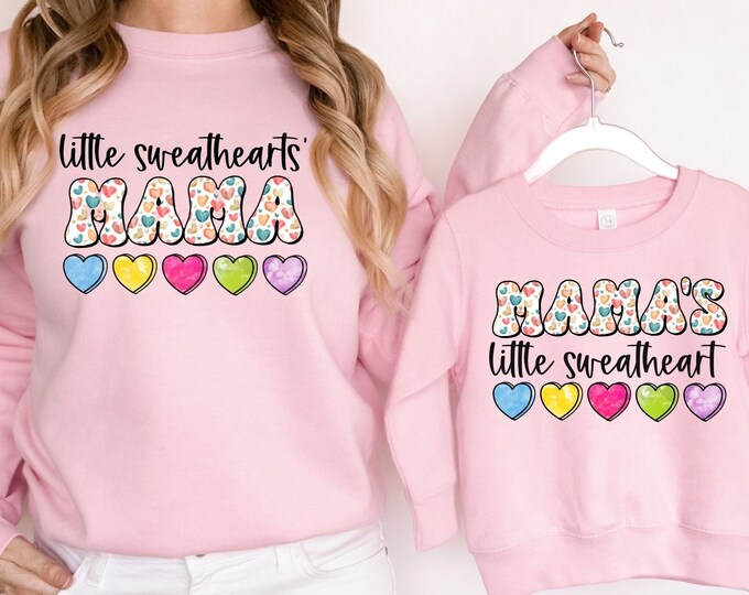 Mommy and Me Valentine Shirts My Valentine Calls Me Mama is My Valentine | Matching Valentines Day Shirts Outfits Baby Toddler Kids Mom Gift