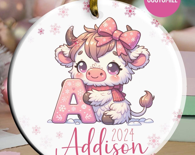 Personalized Custom Name Ornament Baby's First Christmas Ornament 2024 New Baby Gift Baby Shower 1st Christmas Gift Baby Keepsake Ornament
