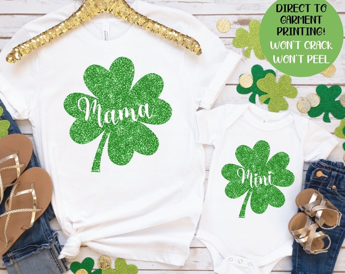 Mommy and Me St Patricks Day Shirts, Lucky Mama Sweatshirt, Mommy and Me Outfit, Mama Kid Shirt, St Paddys Toddler shirt, Lucky Shirt