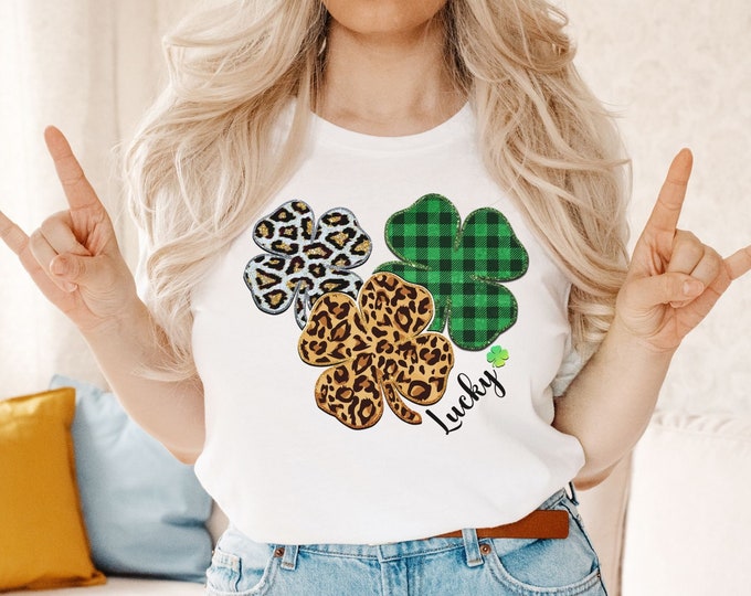 LUCKY SHIRT St Patricks Day Shirt Women Saint Patricks Day Shirts Cute St Paddys Day Shirt St Patrick Day Shirt four leaf clover shirt green