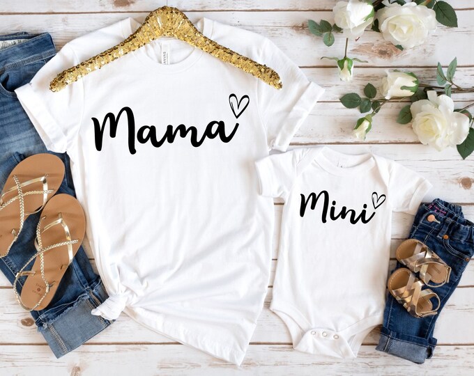 Mama and Mini Matching Shirt Mothers Day Gift Mom and Daughter Matching Mommy and Me Shirt Outfit for Mothers Day Mother Daughter T-shirts