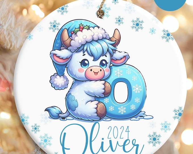 Personalized Baby's Christmas Ornament 2024 New Baby Gift Baby Shower 1st Christmas Gift Baby Keepsake Ornament Custom Name Initial Ornament