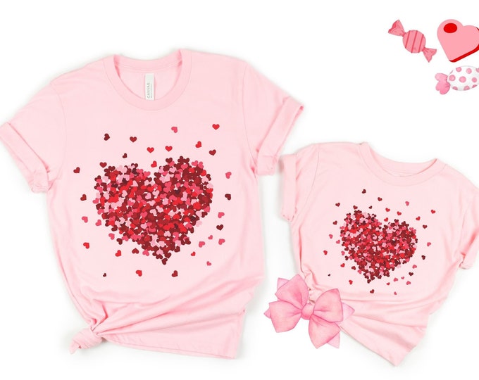 Valentine's Day Shirt - Mommy and Me Valentine's Day Tees - Heart Love Tee - Valentines Tees - Valentine's Shirts - Kids Valentines Day Tees