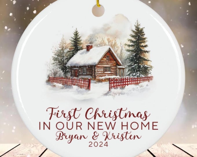 First Christmas in Our New Home Ornament Personalized Our New House Ornament 2024 New Home Ornament First Home Keepsake House Warming Gift