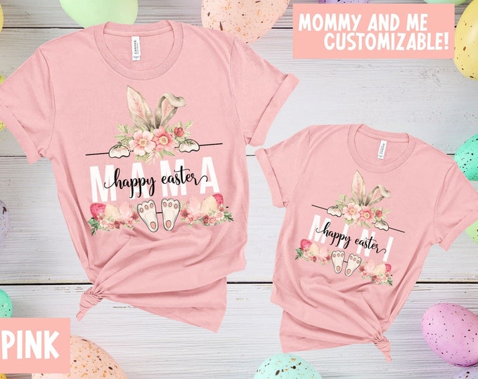 Mommy and Me Easter Bunny Shirt, Mama Mini Easter Shirt, Personalized Kids Easter Shirt, Women's Easter Shirt, Mommy and Me Outfit, Custom