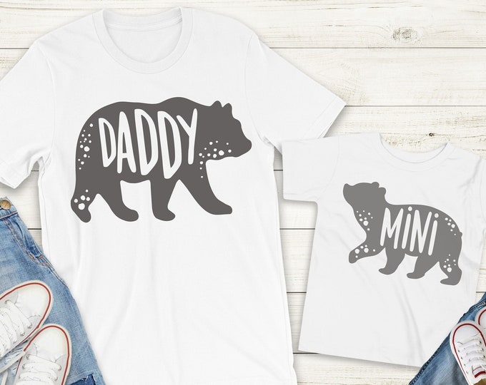 Daddy Bear Shirt, Daddy t-shirt, Shirt for Dad, Father's Day tee, Daddy and Little Bear shirts, Matching Dad Shirt, Daddy and Mini Me Shirt