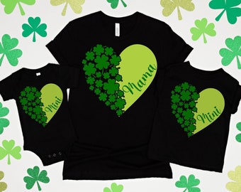 Mommy and Me St Patricks Day Shirts, Lucky Mama Sweatshirt, Mommy and Me Outfit, Mama Kid Shirt, St Paddys Toddler shirt, Lucky Shirt