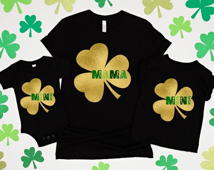 Mommy and Me St Patricks Day Shirts, Lucky Mama Sweatshirt, Mommy and Me Outfit, Mama Kid Shirt, St Paddys Toddler shirt, Lucky Shirt