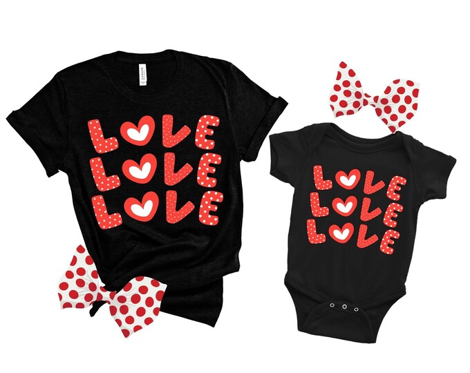 Mommy and Me Valentine Shirts My Valentine Calls Me Mama is My Valentine | Matching Valentines Day Shirts Outfits Baby Toddler Kids Mom Gift