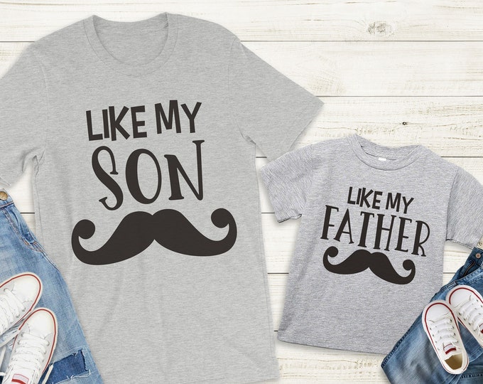 Dad Shirt, Daddy t-shirt, Shirt for Dad, Father's Day tee, Matching Father Son Shirts, Dad Moustache Shirt, Daddy and Mini shirt, Dad Gift