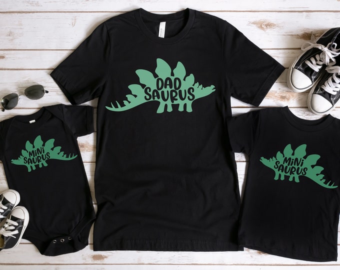 Dadsaurus Shirt, Daddy t-shirt, Shirt for Dad, Father's Day tee, Funny gift for dad, Matching Dad and Son shirt, Daddy and Mini Me Shirt