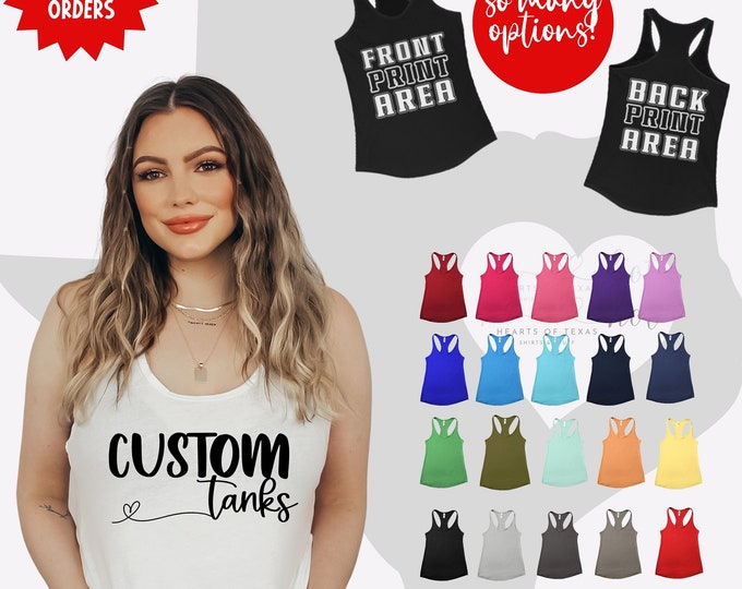 Custom Tank Top, Racerback Tank, Personalized Bachelorette Party Shirts, Birthday Shirts, Girls Trip, Women's Shirt, Matching Tanks