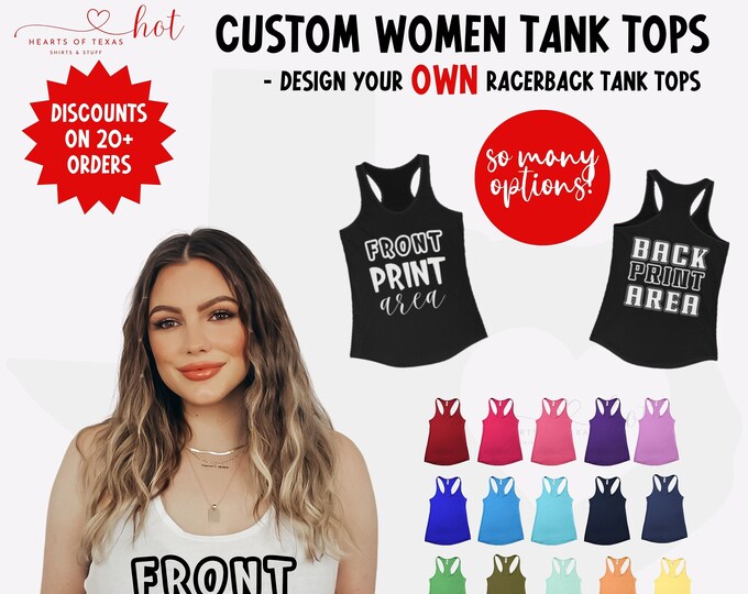 Custom Tank Top, Racerback Tank, Personalized Bachelorette Party Shirts, Birthday Shirts, Girls Trip, Women's Shirt, Matching Tanks