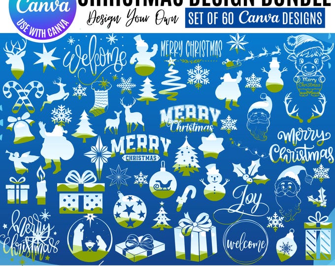 Christmas Canva Templates Bundle: Festive Holiday Designs (Digital Download)