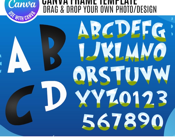 Christmas Alphabet Canva Bundle, Christmas alphabet, Canva Christmas bundle, Christmas letters, Canva letter set, Grinchy letters, whoville