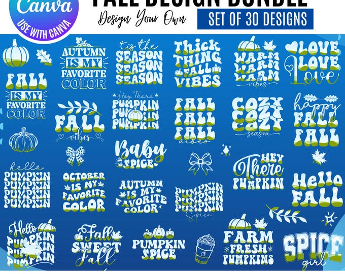 Canva Fall Bundle, Canva Fall Designs, Hello Fall, Pumpkin Season, Cozy Vibes Templates,  Fall Canva templates, Thanksgiving Canva designs