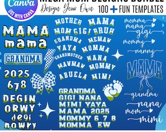 Mama Canva Frame Bundle: Drag & Drop Mom Designs (Digital Download)