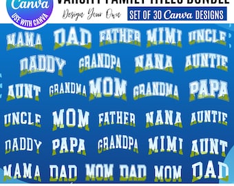 Family Titles Canva Frames Bundle: Drag & Drop Templates (Digital Download)