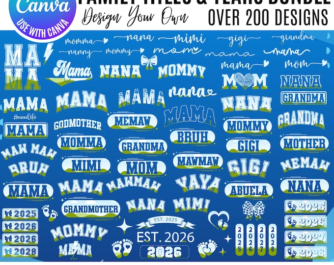 Mama Canva Frame Bundle, Promoted to Daddy Canva Template, Canva Family Frames, Canva Promoted to Frames, Drag & Drop Layered Mom templates