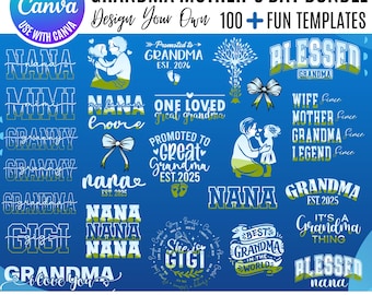 Grandma Mother's Day Canva Frames: Coquette Nana Templates (Digital Download)